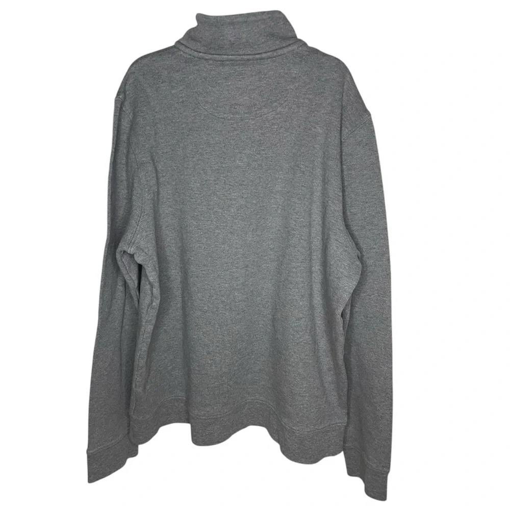 Vineyard Vines Gray Cotton Quarter Zip with whale logo-Youth XL